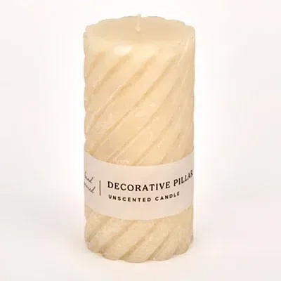 Kirkland's Spiral Pillar Candle In Neutral