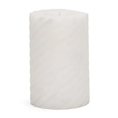 Kirkland's Spiral Pillar Candle In White