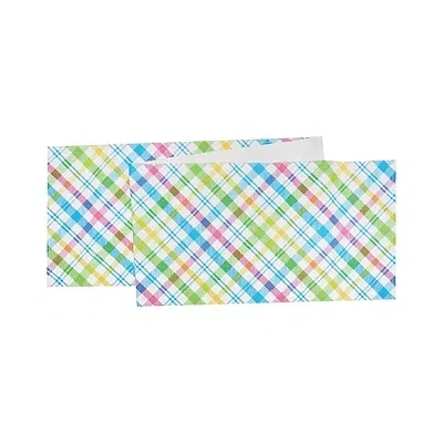 Kirkland's Spring Blossom Plaid Table Runner In Multi
