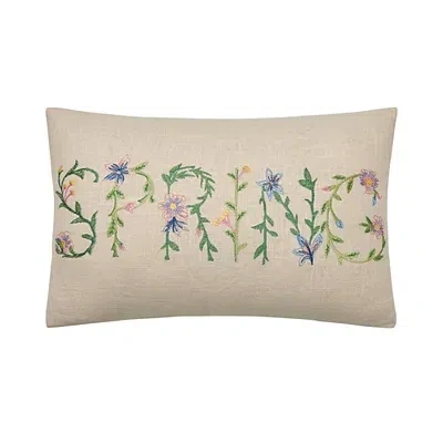 Kirkland's Spring Embroidered Pillow In Multi