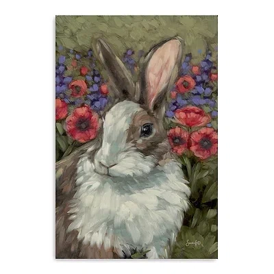 Kirkland's Spring Melody Bunny Canvas Art Print In Multi