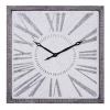 Kirkland's Square Galvanized Metal Wall Clock In Gray