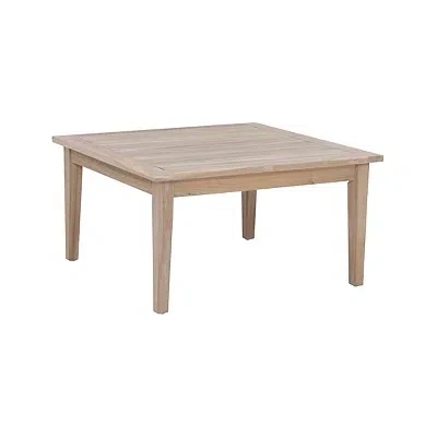 Kirkland's Square Natural Wood Slatted Outdoor Coffee Table In Brown
