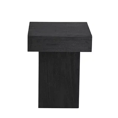 Kirkland's Square Padula Pedestal Accent Table In Black
