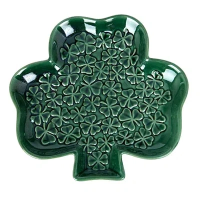 Kirkland's St Patrick Clover Salad Plate In Green