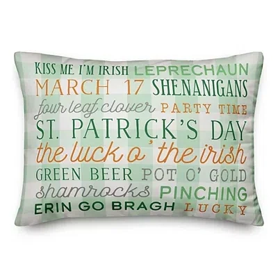 Kirkland's St. Patrick's Day Words Indoor/outdoor Pillow In Multi