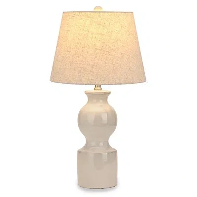 Kirkland's Stacked Ceramic Table Lamp In White