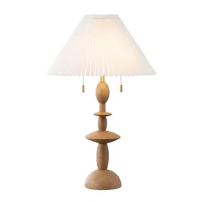 Kirkland's Stacked Double Pull Chain Table Lamp In Brown