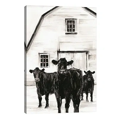 Kirkland's Standing Around Ii Giclee Canvas Art Print In Black