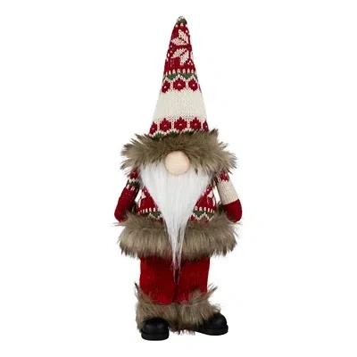 Kirkland's Standing Gnome With Red Knitted Christmas Outfit In Multi