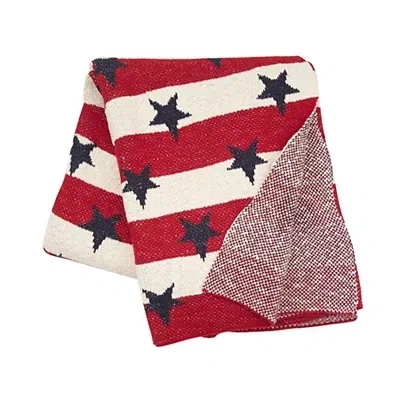 Kirkland's Stars And Stripes Cotton Throw In White