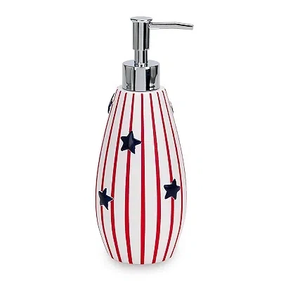 Kirkland's Stars And Stripes Soap Pump In White