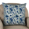 Kirkland's Stella Floral Print Pillow In Blue