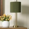 Kirkland's Stick Lamp With Green Scalloped Shade In Green