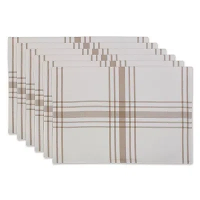 Kirkland's Stone Farmhouse Plaid Placemats In Neutral