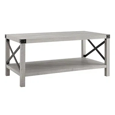 Kirkland's Stone Gray Modern Farmhouse Coffee Table