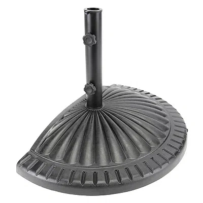 Kirkland's Stone Half Umbrella Base In Black