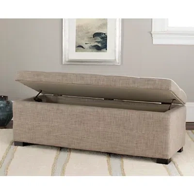 Kirkland's Stone Mitchell Storage Bench In Gray
