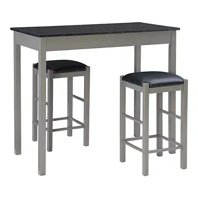 Kirkland's Stool And Table Set In Gray