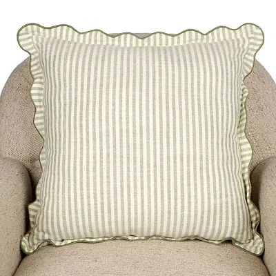 Kirkland's Stripe Scalloped Pillow In Multi