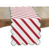Kirkland's Stripe Scalloped Table Runner In Multi