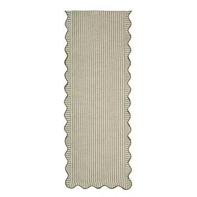 Kirkland's Stripe Scalloped Table Runner In Multi