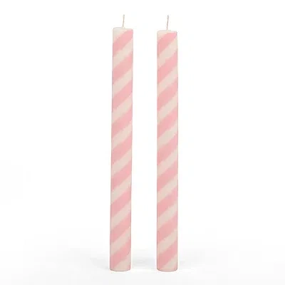 Kirkland's Stripe Taper Candles In Multi