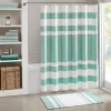 Kirkland's Stripe Waffle Weave Shower Curtain In Green