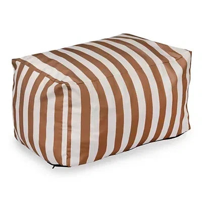 Kirkland's Striped Comfy Foam Outdoor Ottoman In Multi