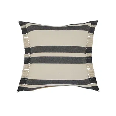 Kirkland's Striped Fringe Cotton Pillow In Multi