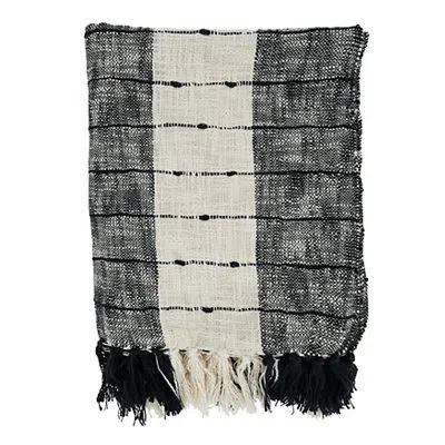 Kirkland's Striped Fringe Outdoor Throw In Multi