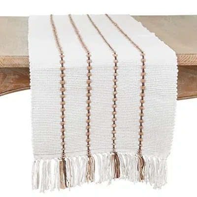 Kirkland's Striped Fringe Table Runner In Multi