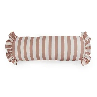 Kirkland's Striped Outdoor Bolster Pillow In Multi