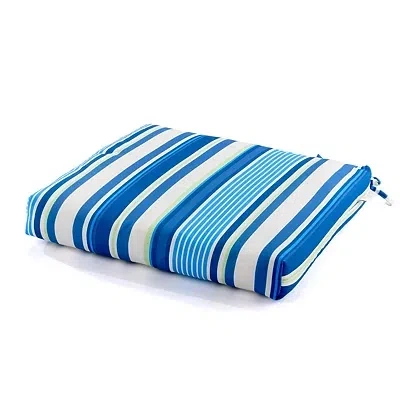 Kirkland's Striped Outdoor Chair Cushion In Blue