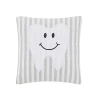 Kirkland's Striped Tooth Fairy Embroidered Mini Pillow In Gray
