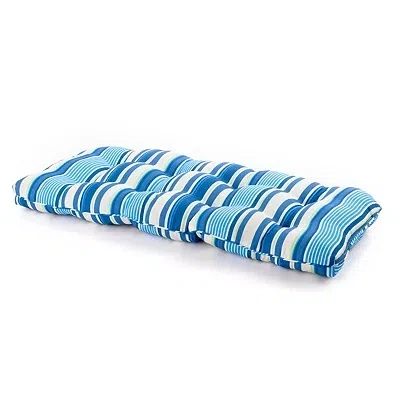Kirkland's Striped Tufted Outdoor Loveseat Cushion In Multi