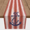Kirkland's Stripes And Anchor Table Runner In Red