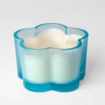 Kirkland's Sugar Clouds Flower Shaped 3-wick Jar Candle In Blue