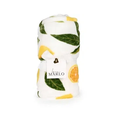 Kirkland's Summer Lemons Plush Throw In Multi