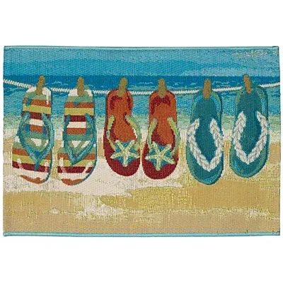 Kirkland's Summer Sandals Indoor/outdoor Accent Rug In Multi