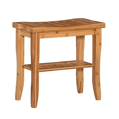 Kirkland's Sumter Bamboo Bathroom Stool In Multi