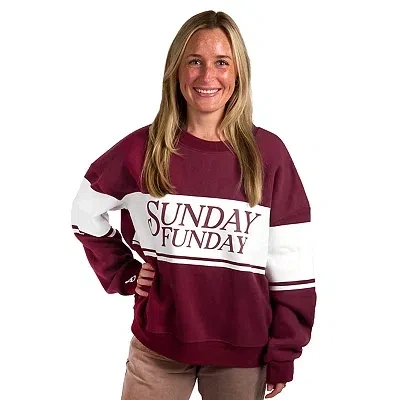 Kirkland's Sunday Funday Small Sweatshirt In Burgundy