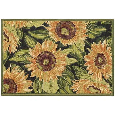 Kirkland's Sunflower Blossoms Indoor/outdoor Rug In Multi