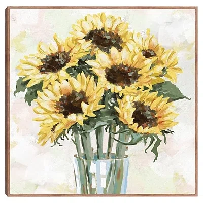 Kirkland's Sunny Sunflowers Framed Canvas Art Print In Multi