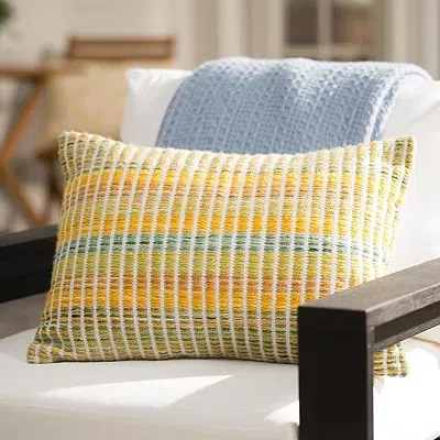 Kirkland's Sunrise Striped Outdoor Lumbar Pillow In Multi