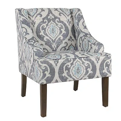 Kirkland's Suri Blue Swoop Accent Chair In Multi