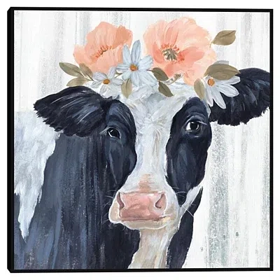 Kirkland's Susie In Flowers Framed Canvas Art Print In Multi