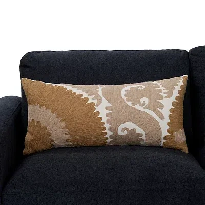 Kirkland's Suzani Embroidered Lumbar Pillow In Brown
