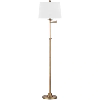 Kirkland's Swing Arm Adjustable Floor Lamp In Gold