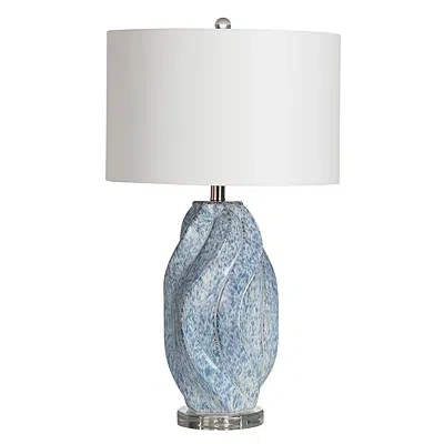 Kirkland's Swirl Ceramic Table Lamp In White